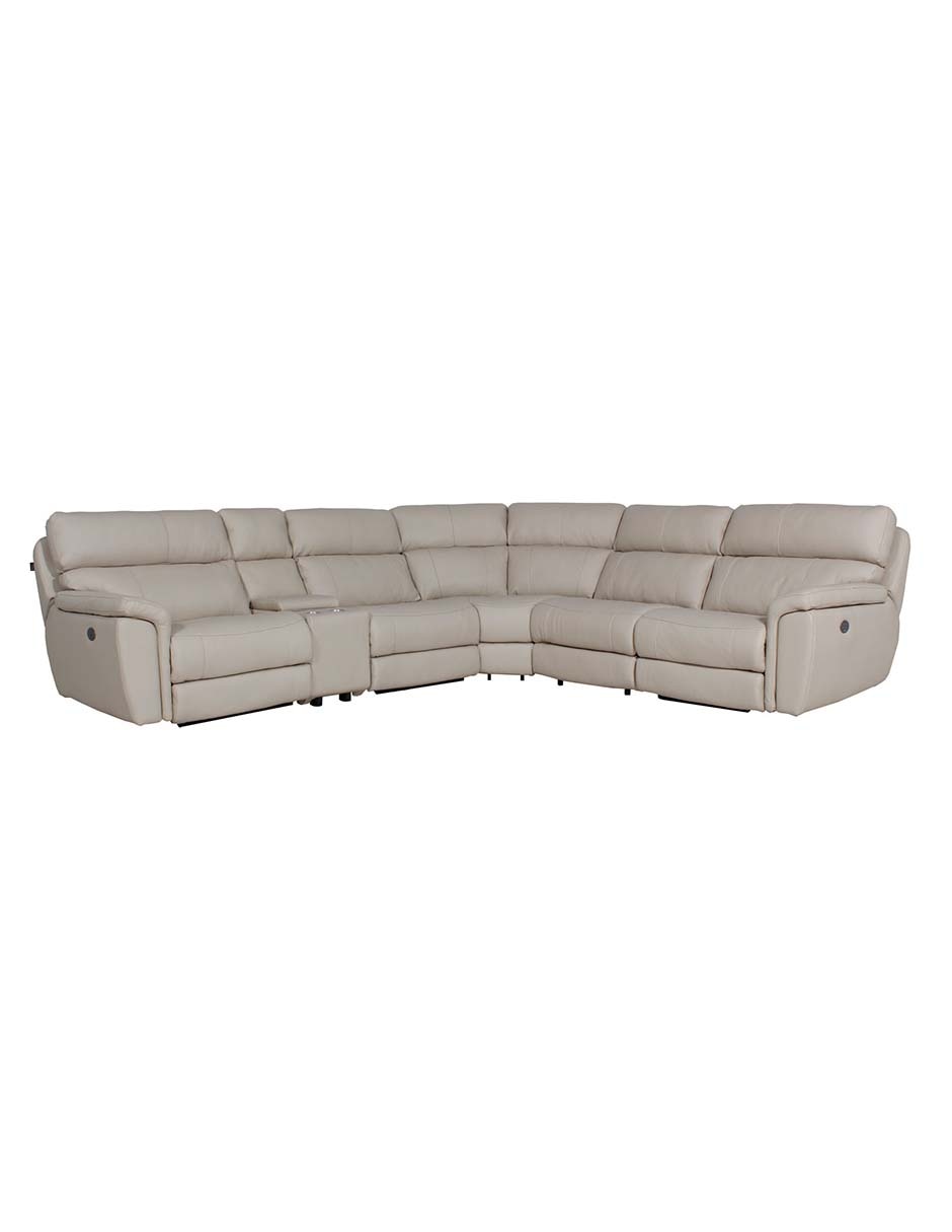 SALA MODULAR ROAD CURVO PIEL/VI, BEIGE