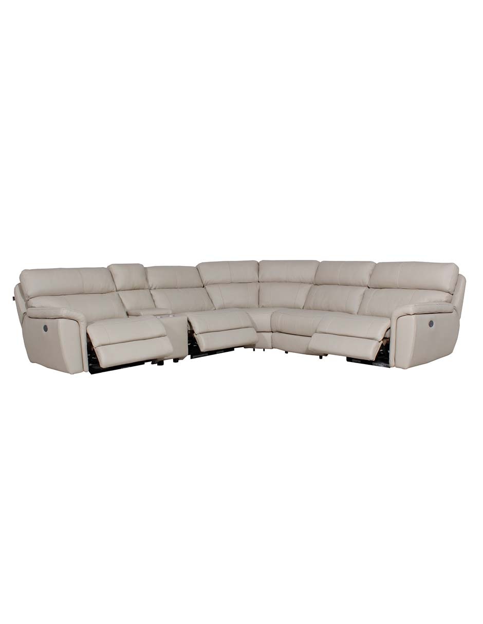 SALA MODULAR ROAD CURVO PIEL/VI, BEIGE