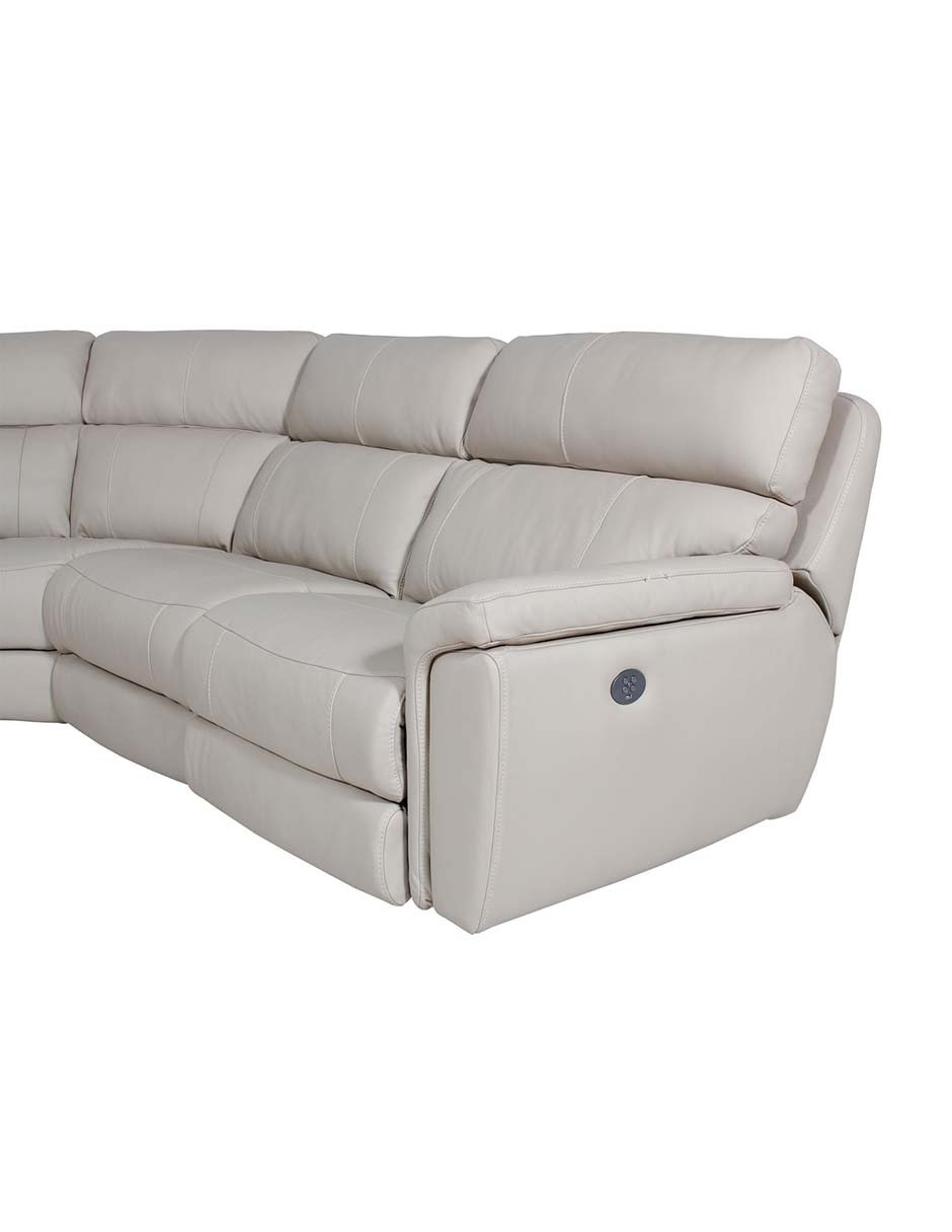 SALA MODULAR ROAD CURVO PIEL/VI, BEIGE