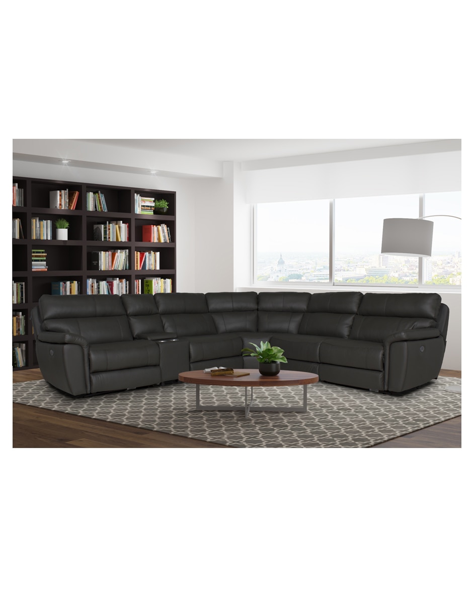 Sala modular Road Curvo de piel y vinil 11