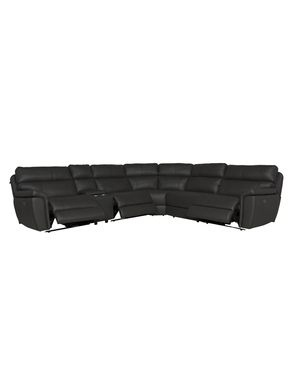Sala modular Road Curvo de piel y vinil 2