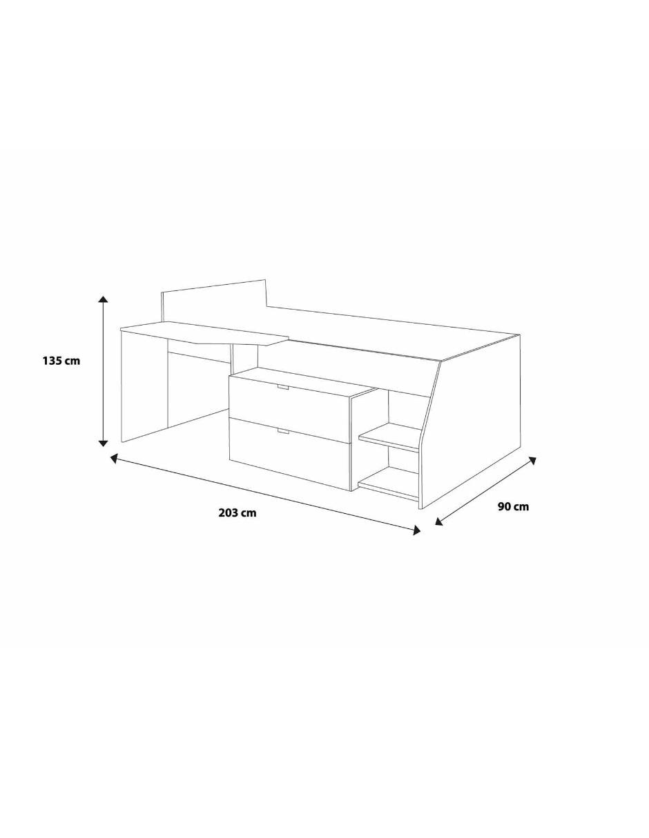 Cama Milky individual