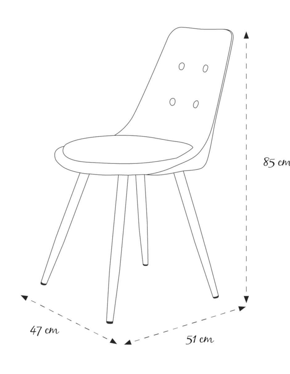 Silla Louis de tela 4