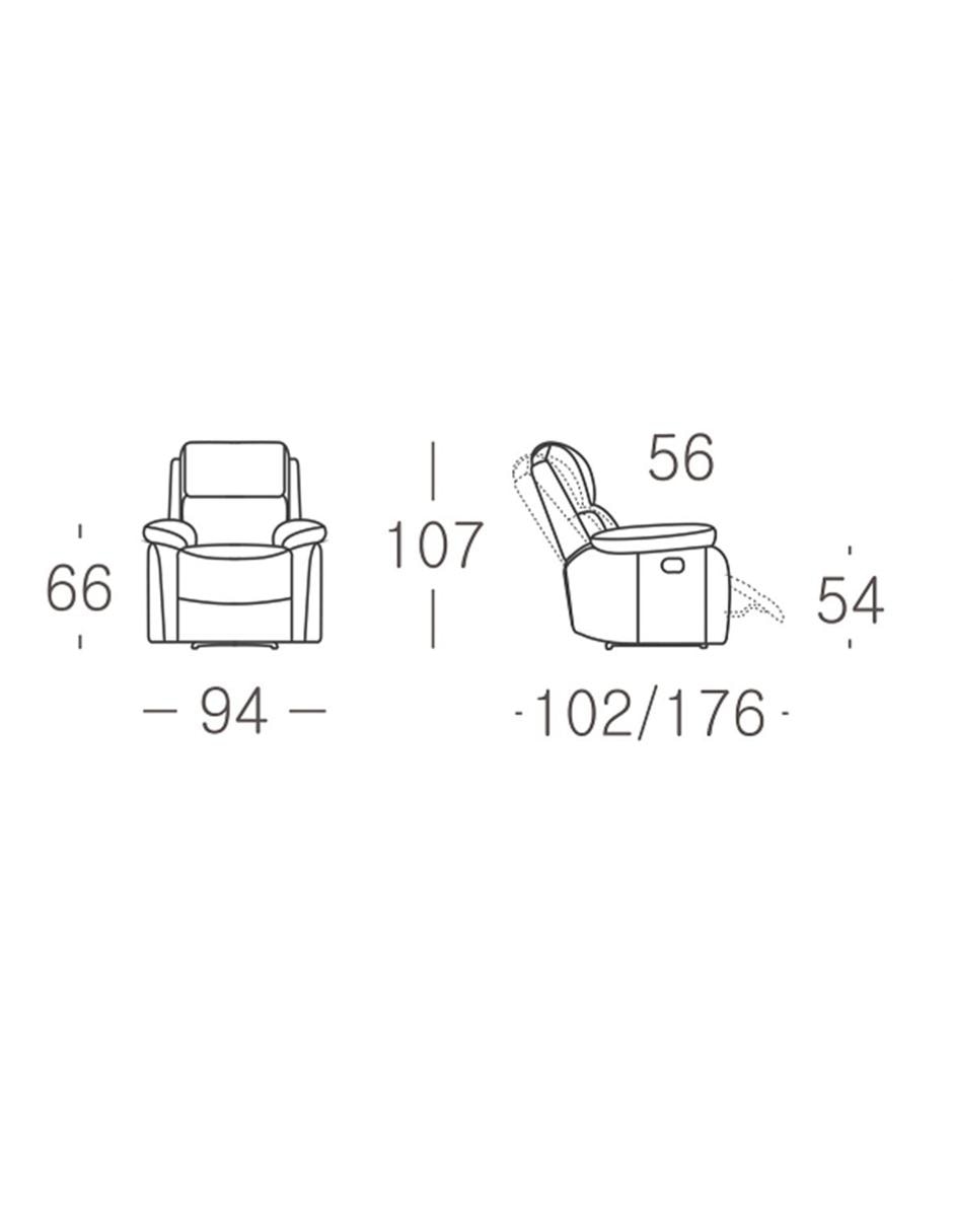Reclinable Luis Bonded Kuka de poliéster