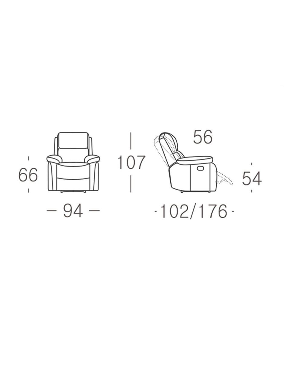 Reclinable Luis Bonded de poliéster 9