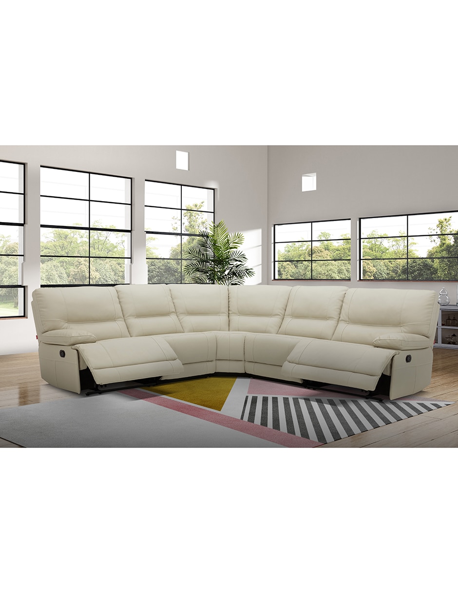 SALA MODULAR MONACO CE VINIPIEL, BEIGE