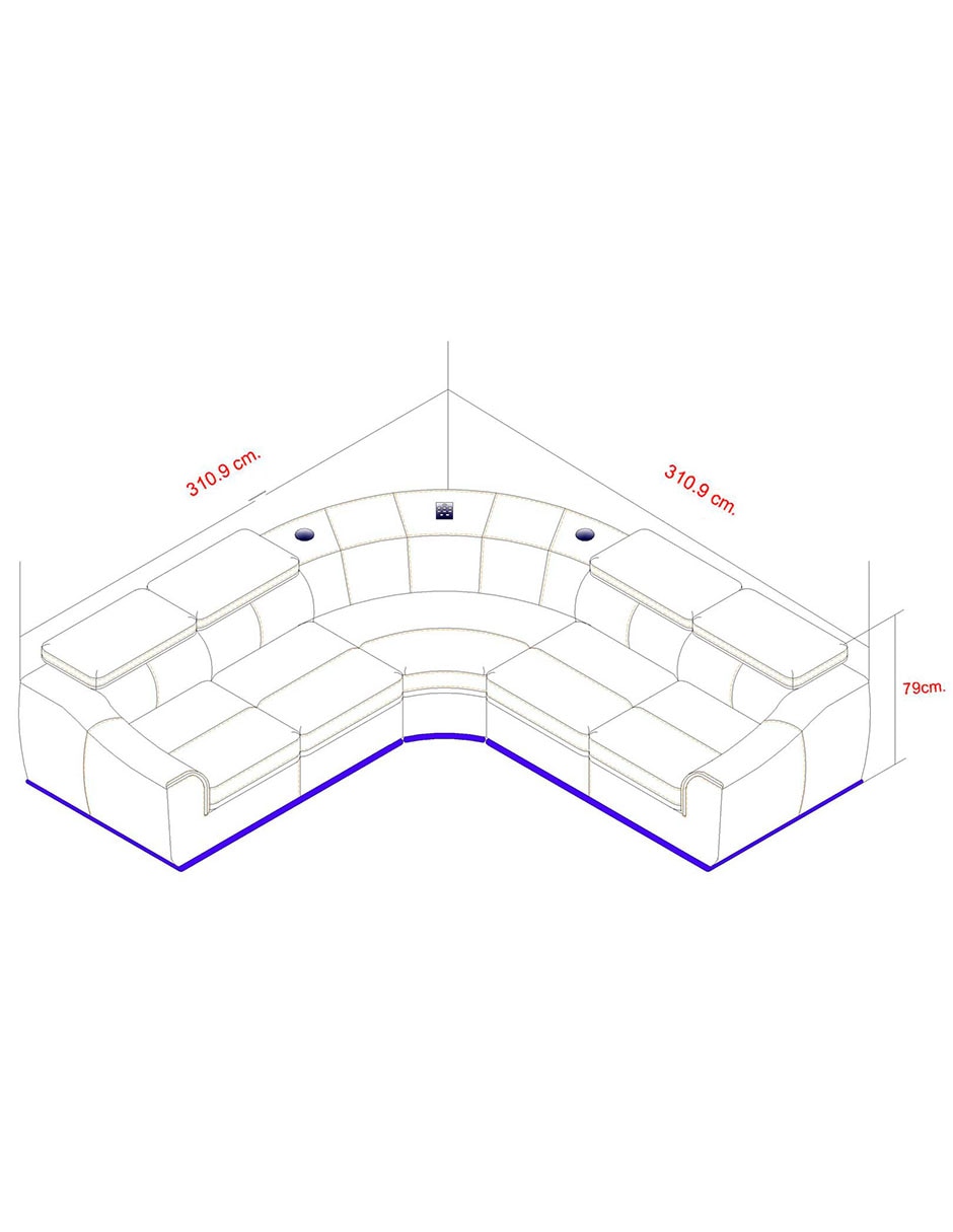 SALA MODULAR MUSIC BLANCO, BLANCO
