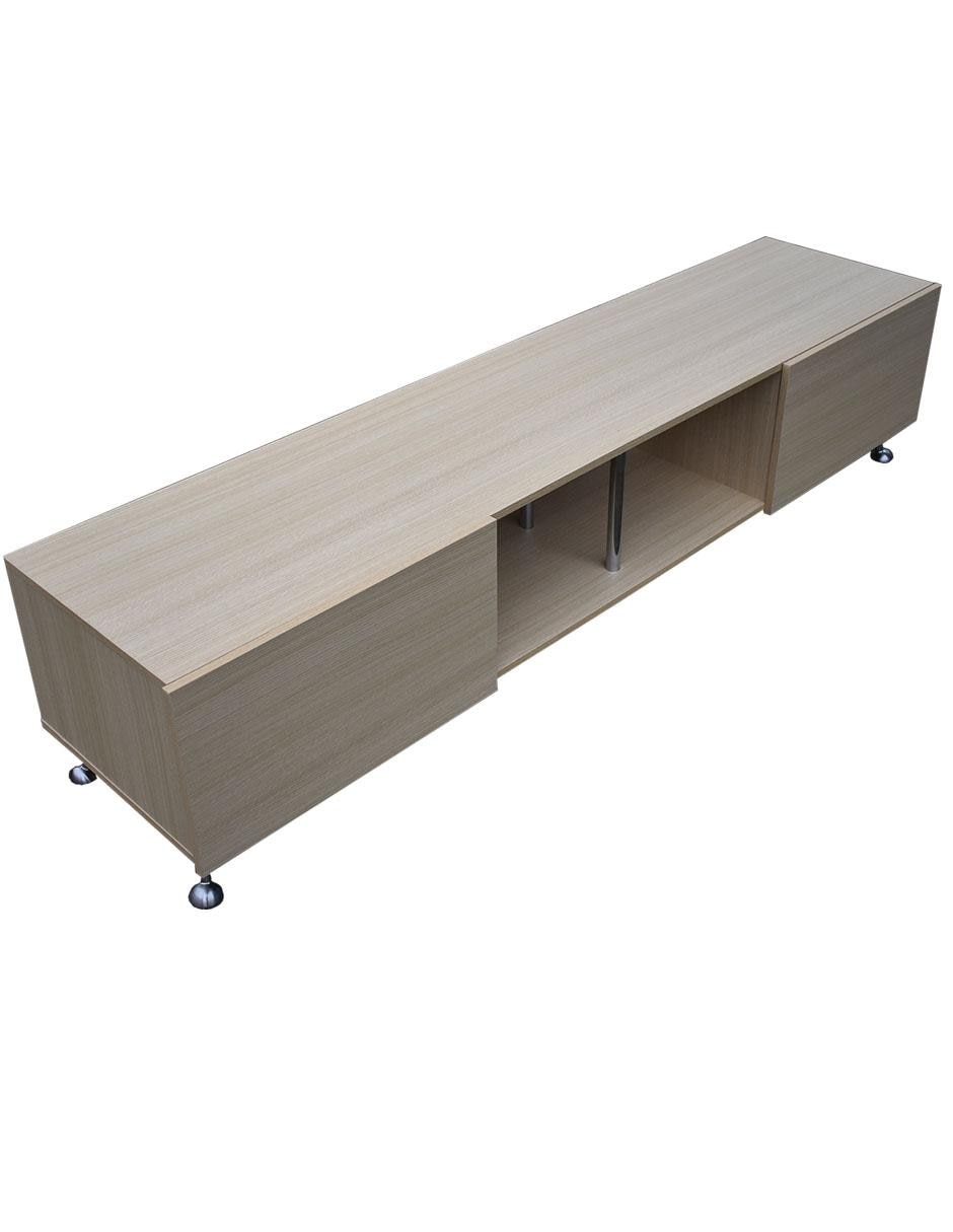 Centro de entretenimiento London 180 cm Parota Mueble para TV de 77 pulgadas 2