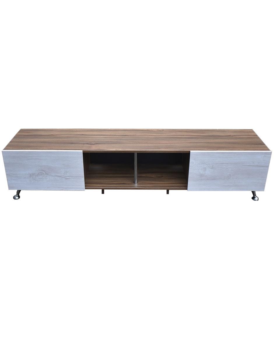 Centro de entretenimiento London 2 m Rustik Wood Mueble para TV de 90 pulgadas Centro de entretenimiento London 2 m Rustik Wood Mueble para TV de 90 pulgadas