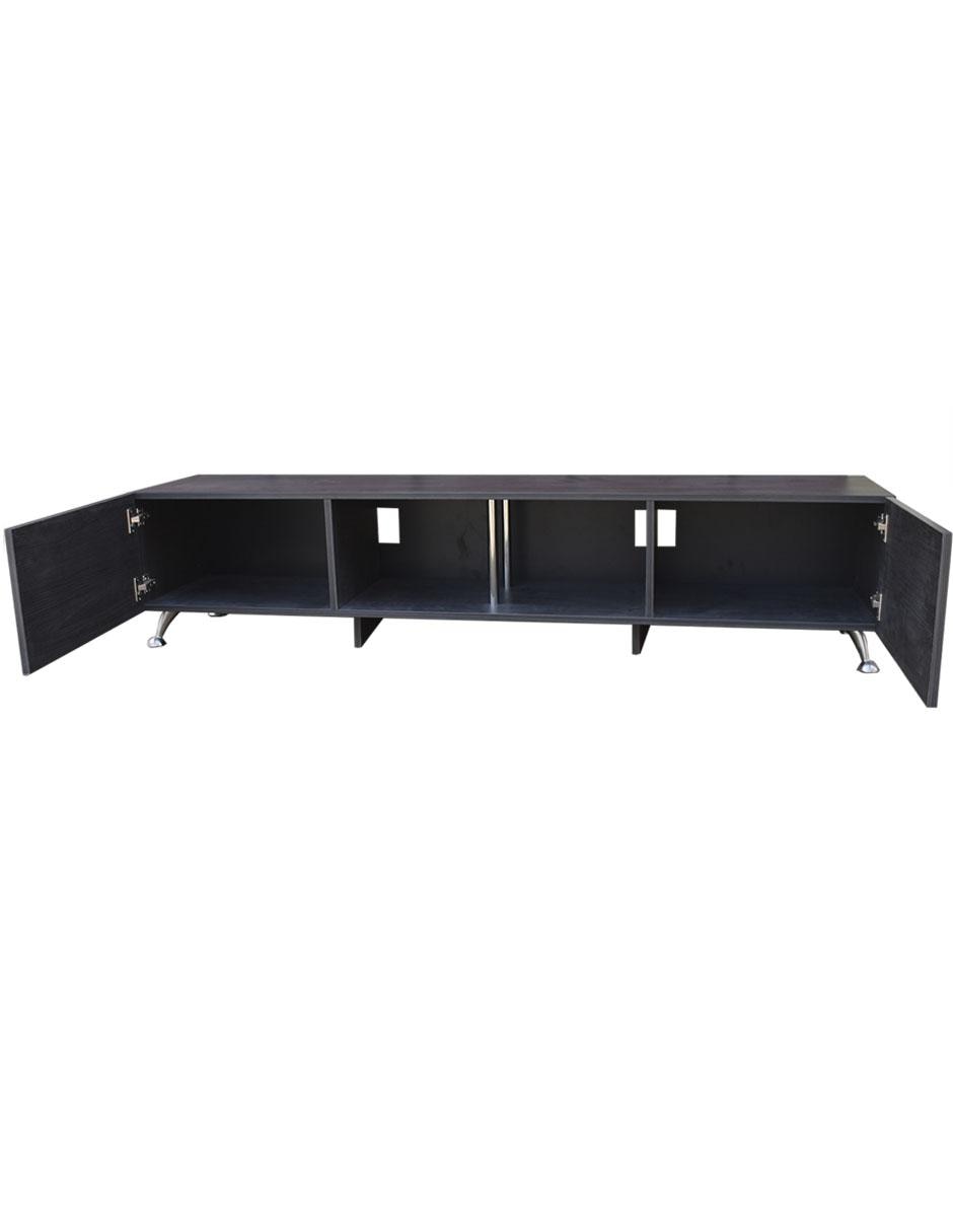 Centro de entretenimiento London 2 m Rustik Wood Mueble para TV de 90 pulgadas 2