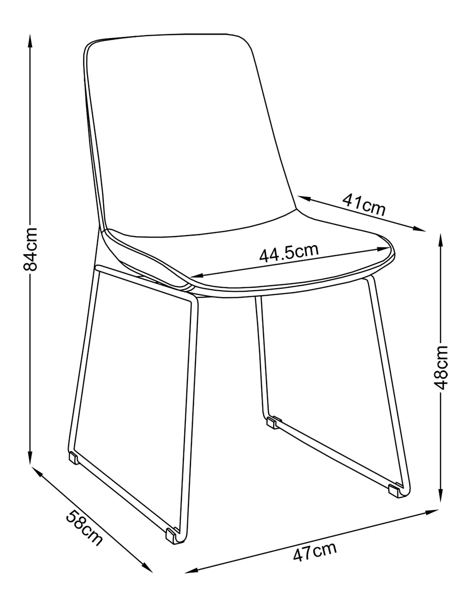 SILLA GOL*RE* VINIPIEL, GRIS