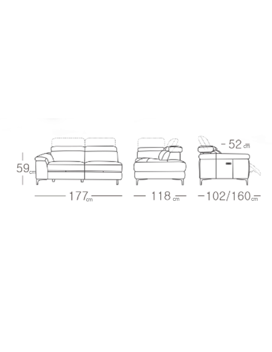 SALA MODULAR AUSVEN*CE, DERECHO, NEGRO