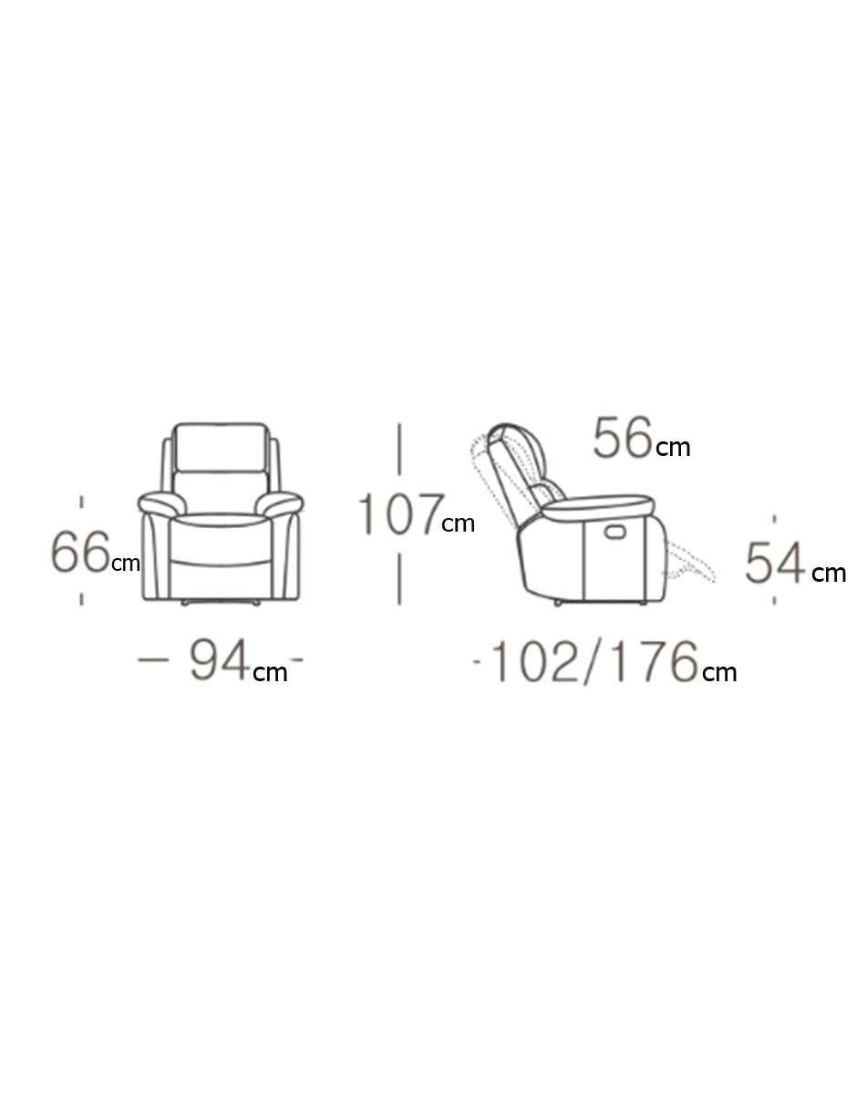 Reclinable Louis de tela 12