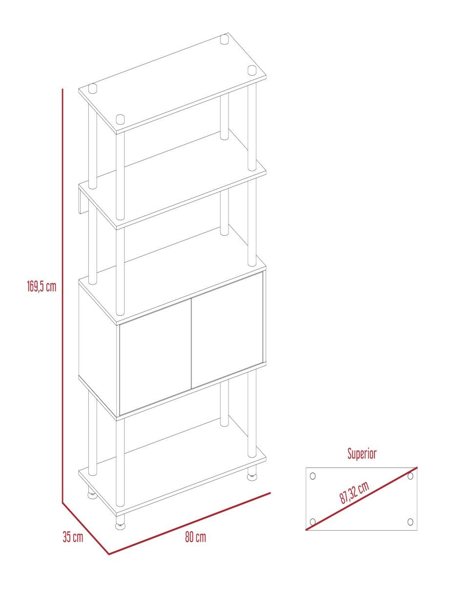 Librero Cubik de melamina 6