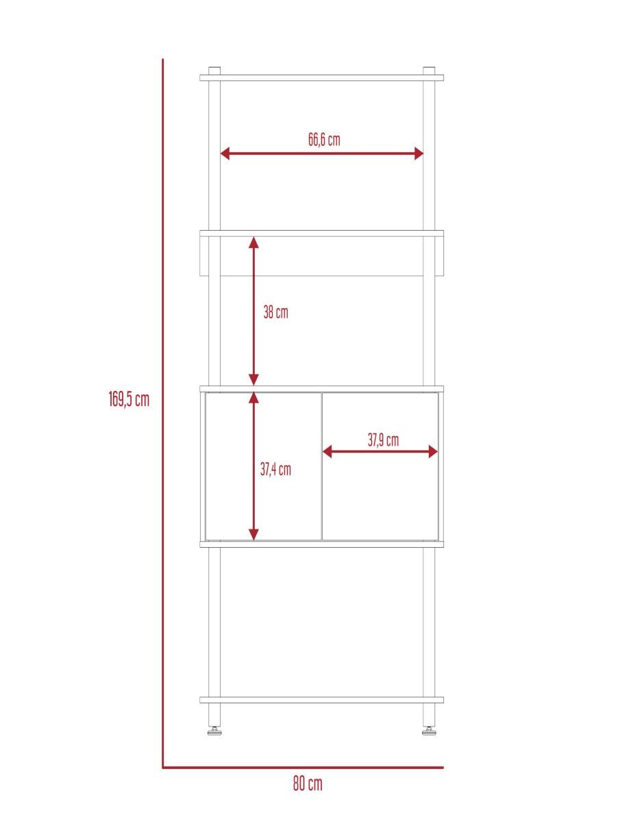Librero Cubik de melamina 7