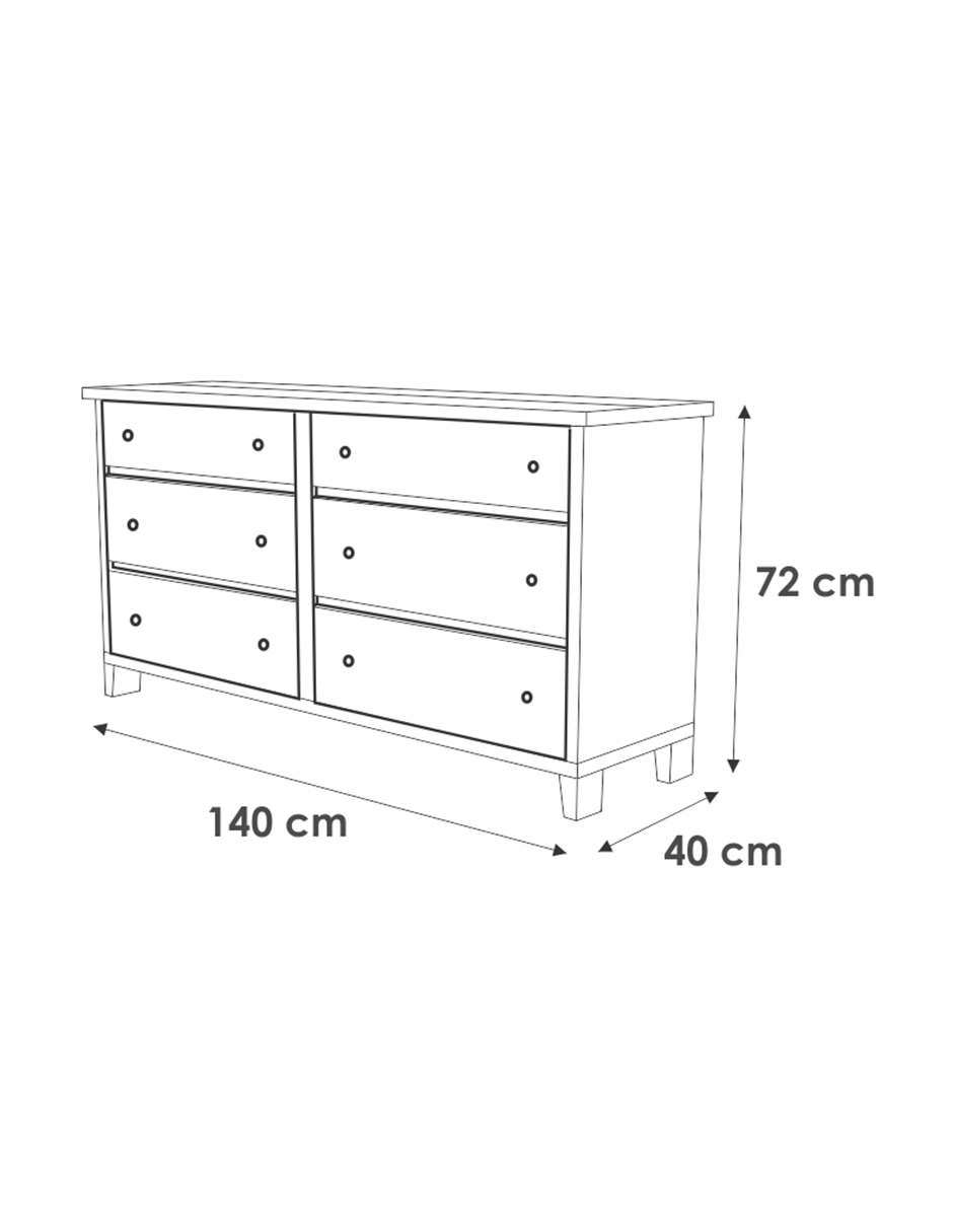 Cómoda Adami de madera pino 9