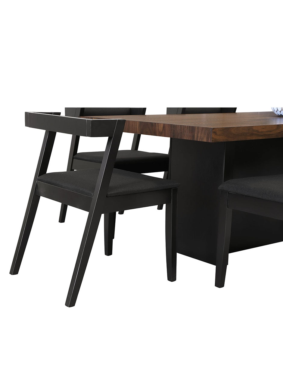 Silla Heston de madera y tela 3