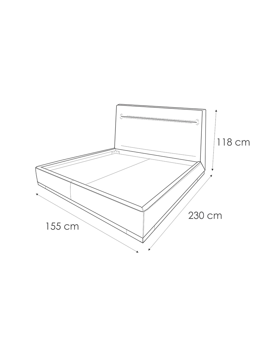 Cama de madera y tela 13
