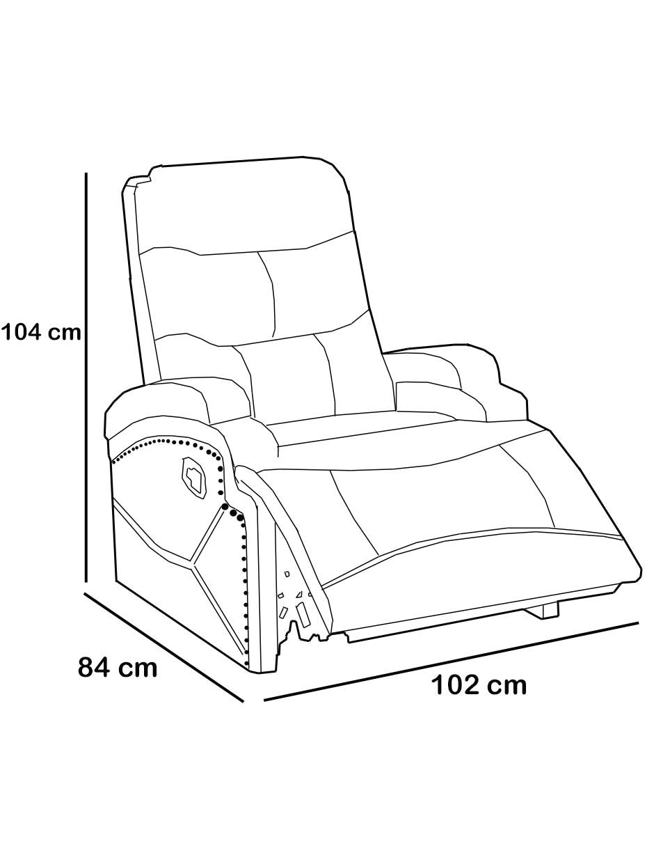 Reclinable de piel sintética 3