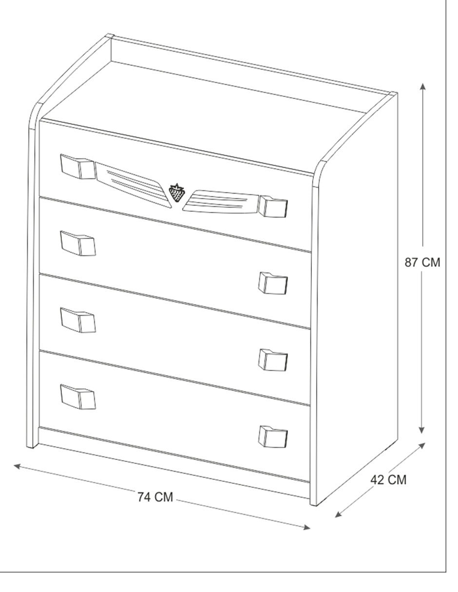 Cajonera Champion Racer de MDF 3