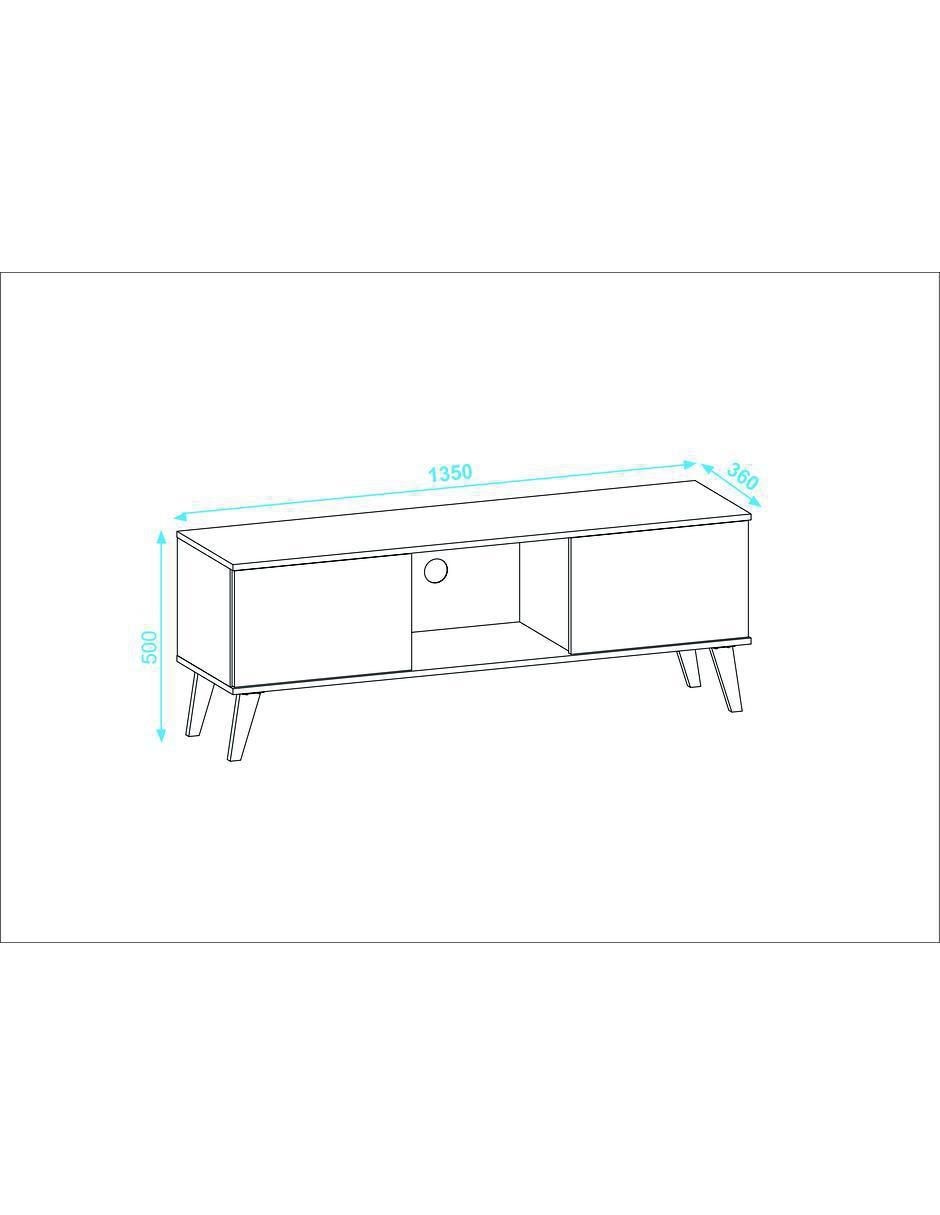 Mueble de tv Stand Roble de 6
