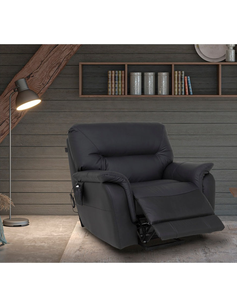 Reclinable Nora de piel y vinil 11