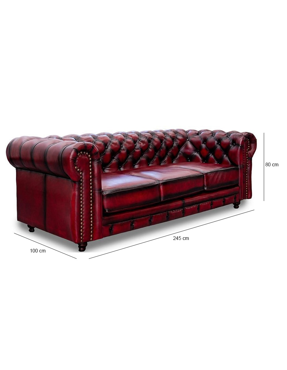 Sofá Chesterfield de piel 6