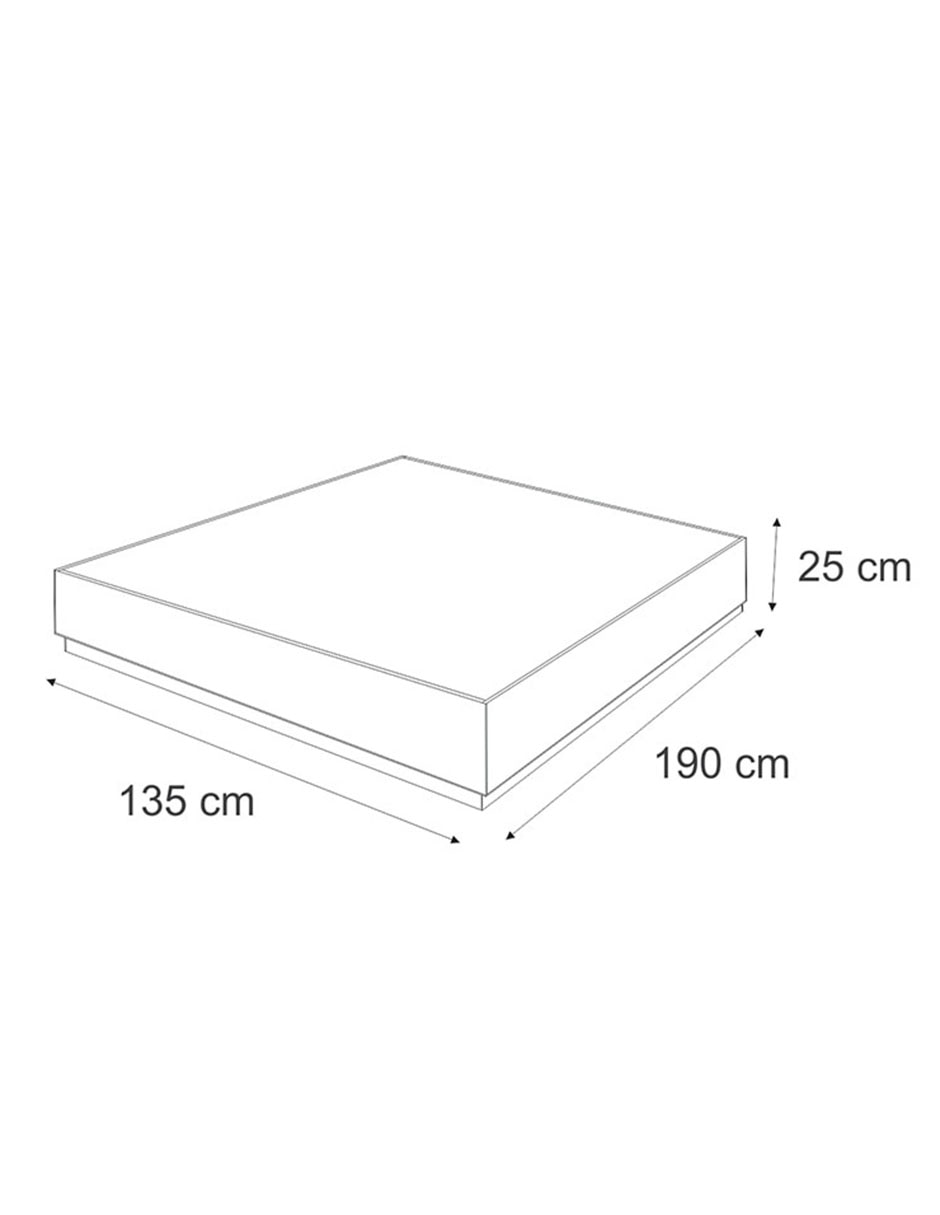 Base para cama Malibu de MDF 5