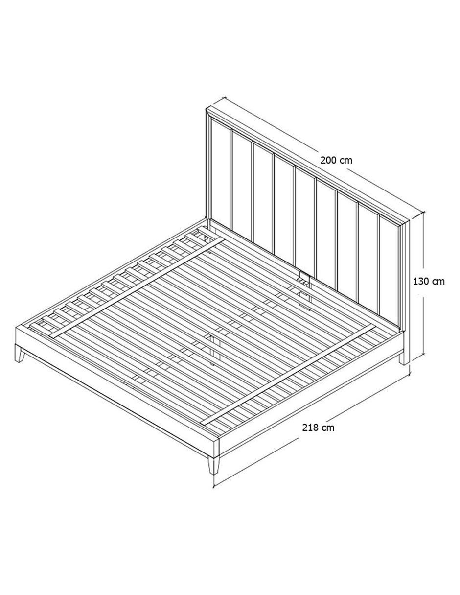 Cama de madera encino 6