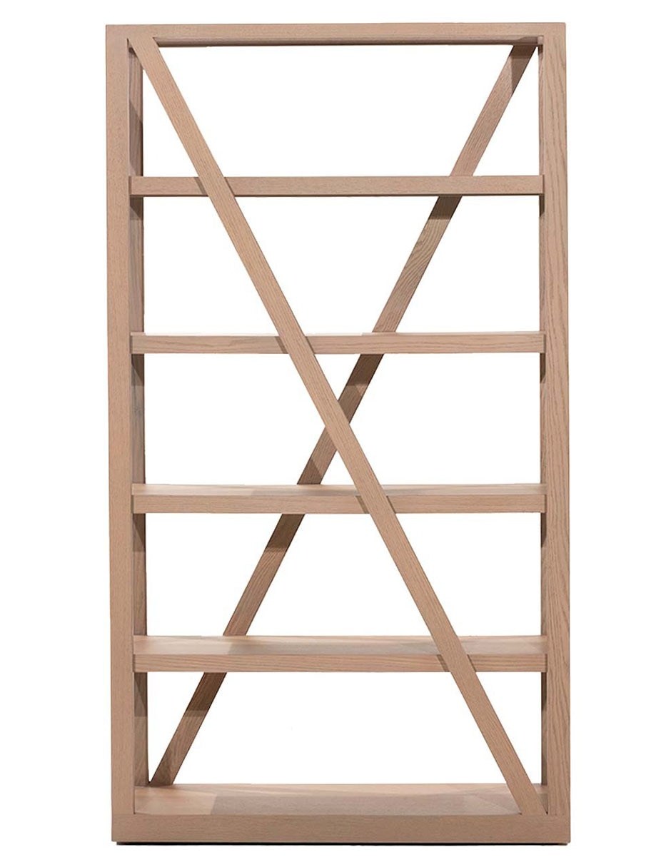 Librero Leiden de madera encino 1
