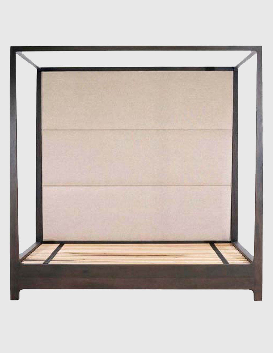 Cama Kassel de madera nogal