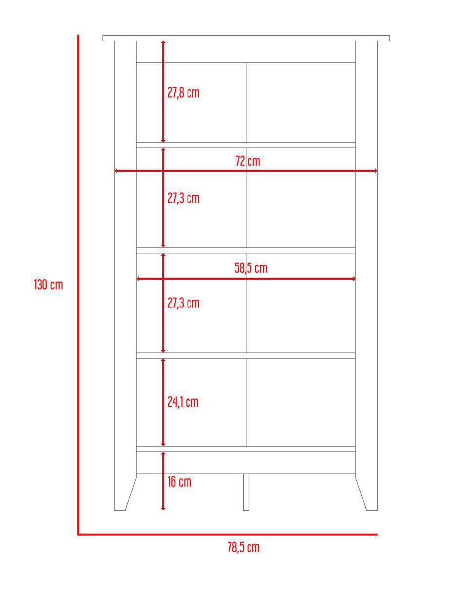 Librero Essential Wengue de melamina 5