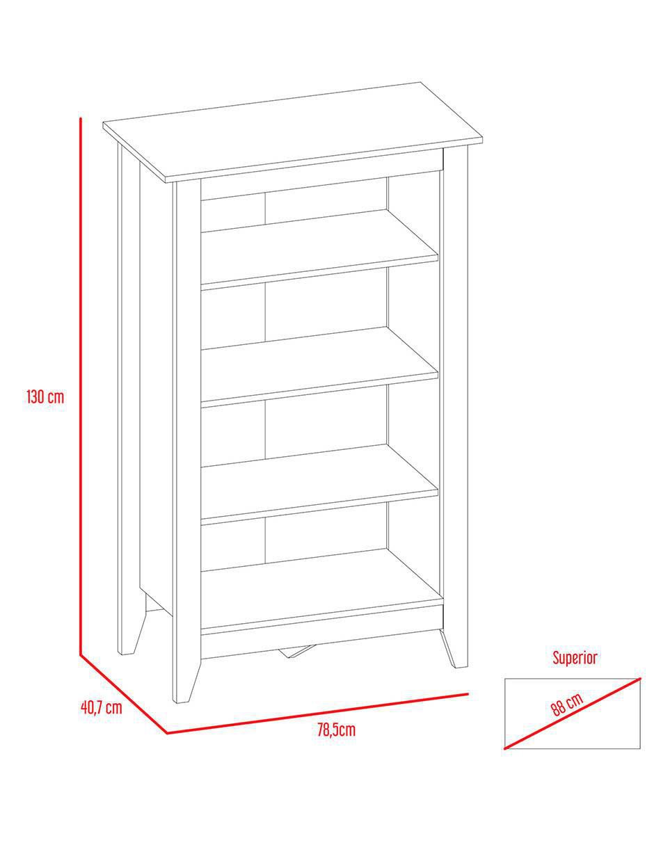 Librero Essential Wengue de melamina 6