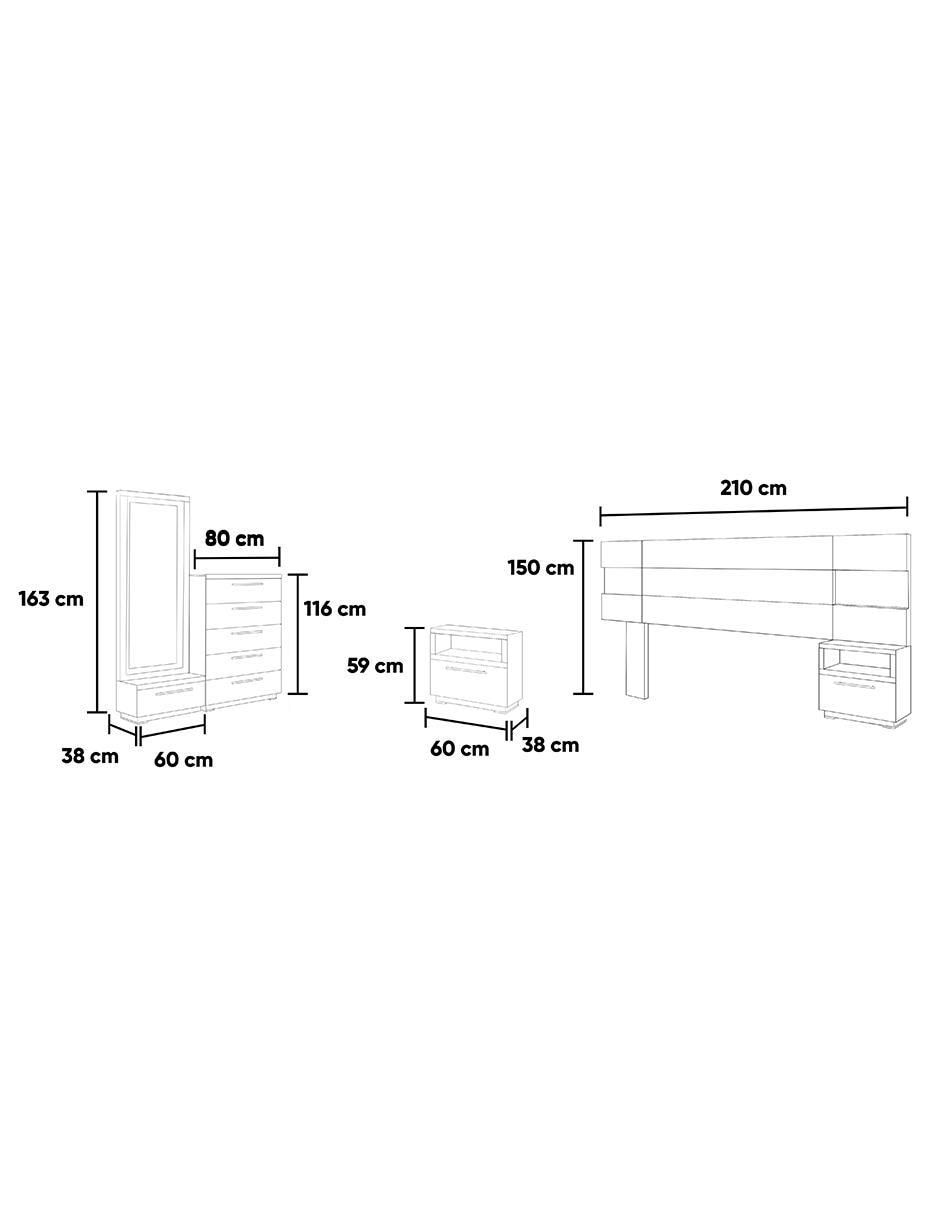 Set Recámara Tande de MDF 5