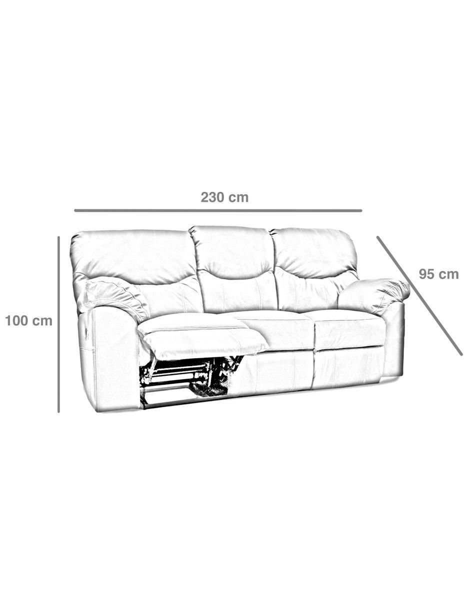 Reclinable Houston de piel y vinil 4