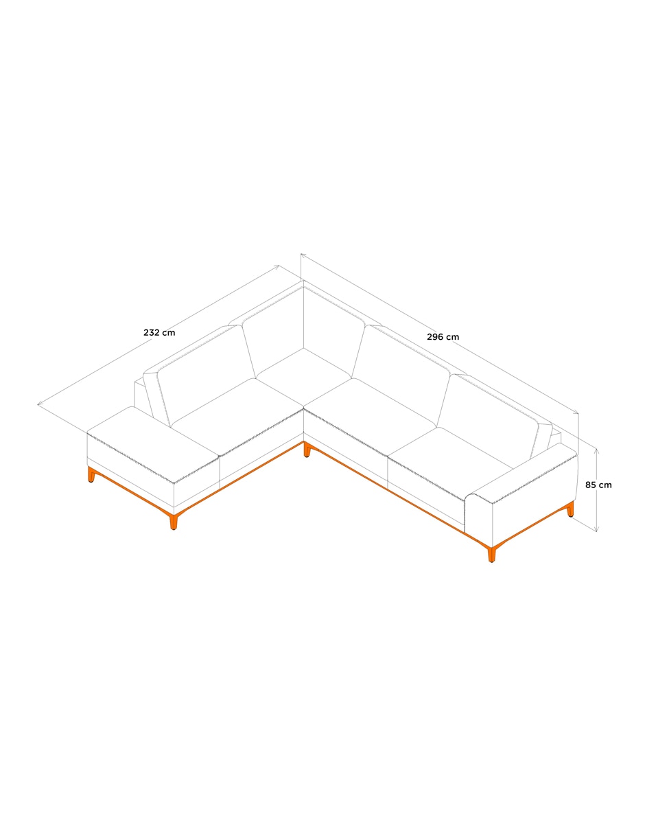 SALA MODULAR ALINA TE, IZQUIERDO, GRIS