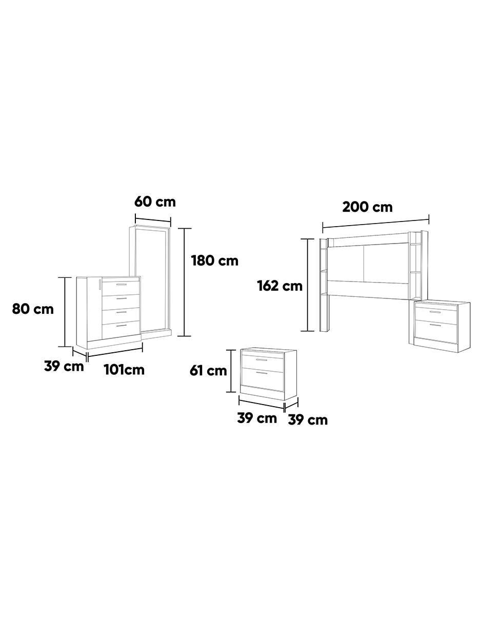 Set Recámara Keke de MDF 5