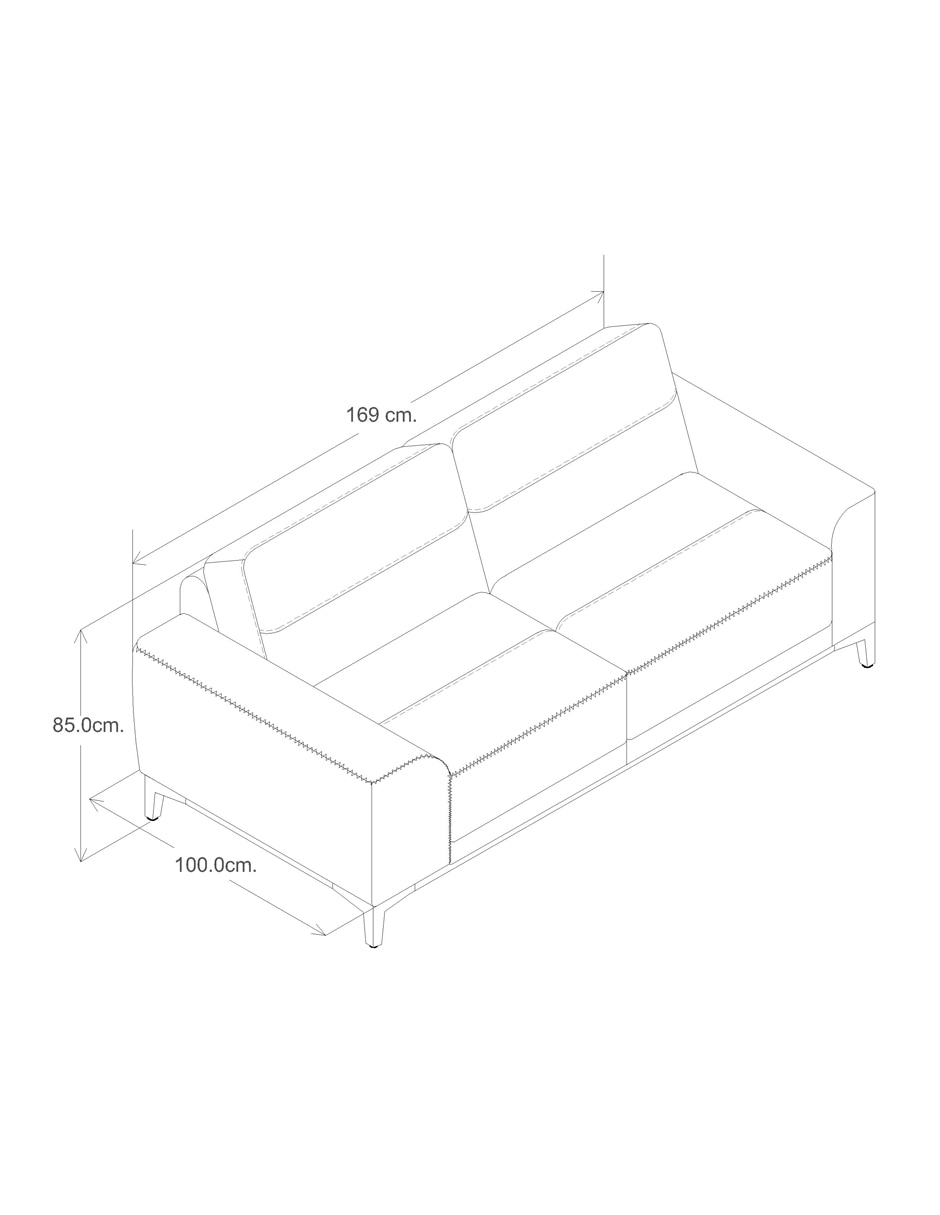 Love seat Boal Alina de piel