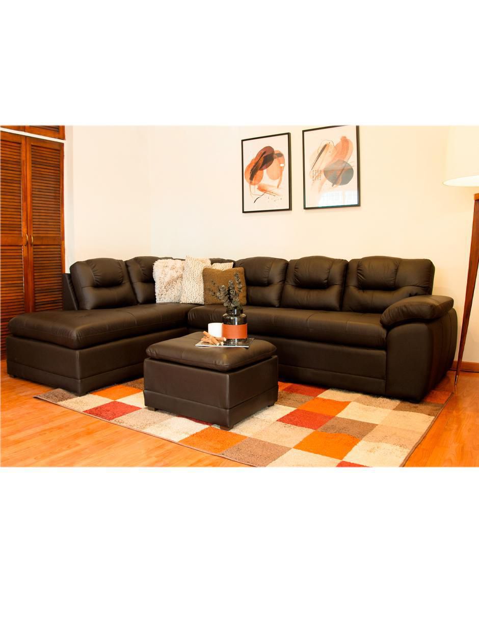 Sala modular Verona de piel y vinil 5