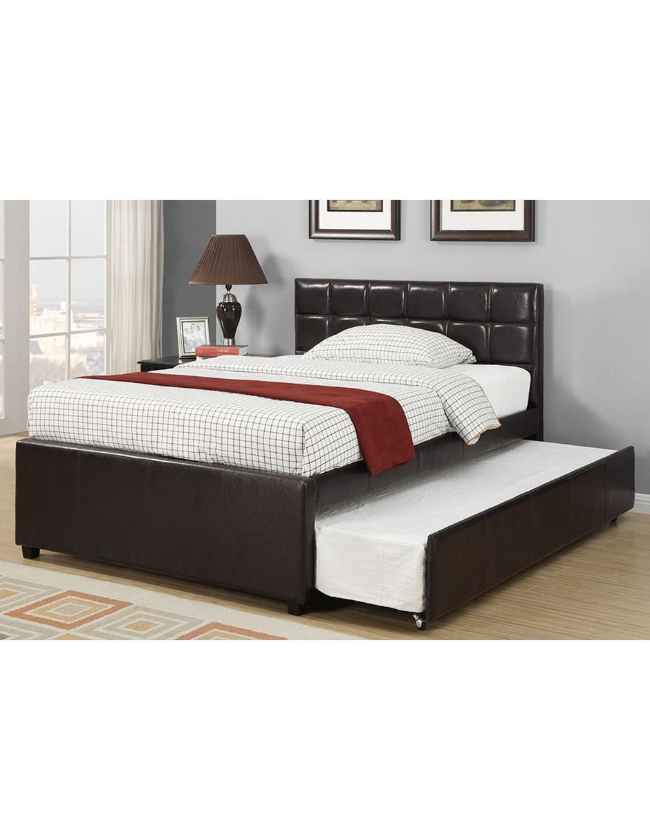 Cama doble de madera individual 2