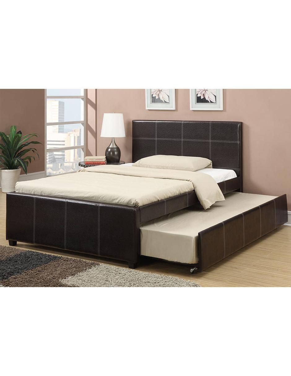 Cama doble de madera individual 2