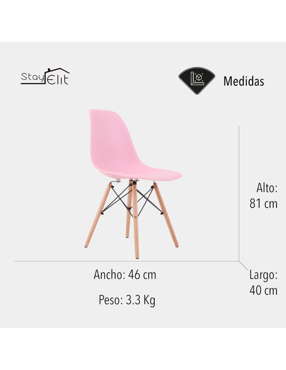 Juego de sillas 4 piezas Eame de plástico 6