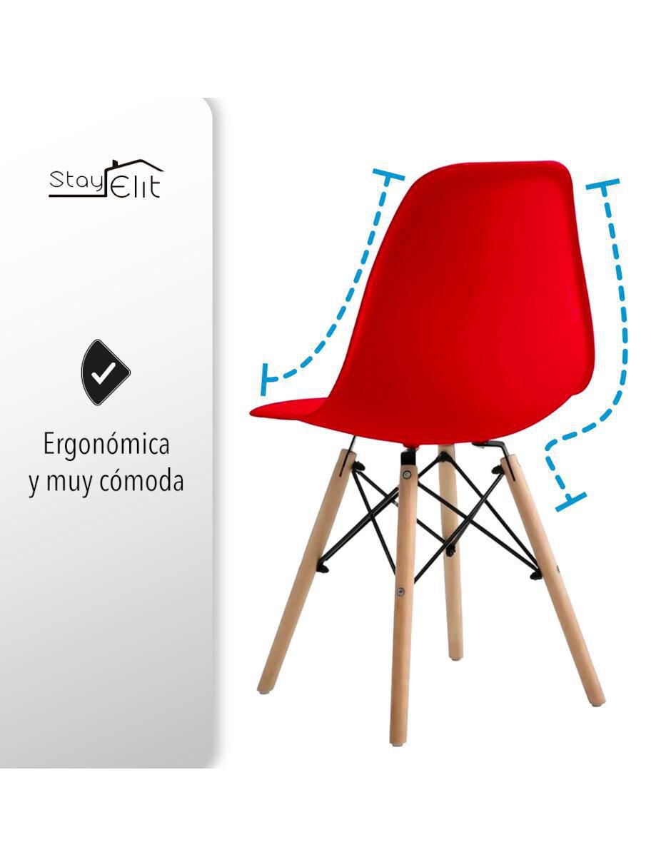 Juego de sillas 4 "piezas" eame stay elit "de" plástico adulto