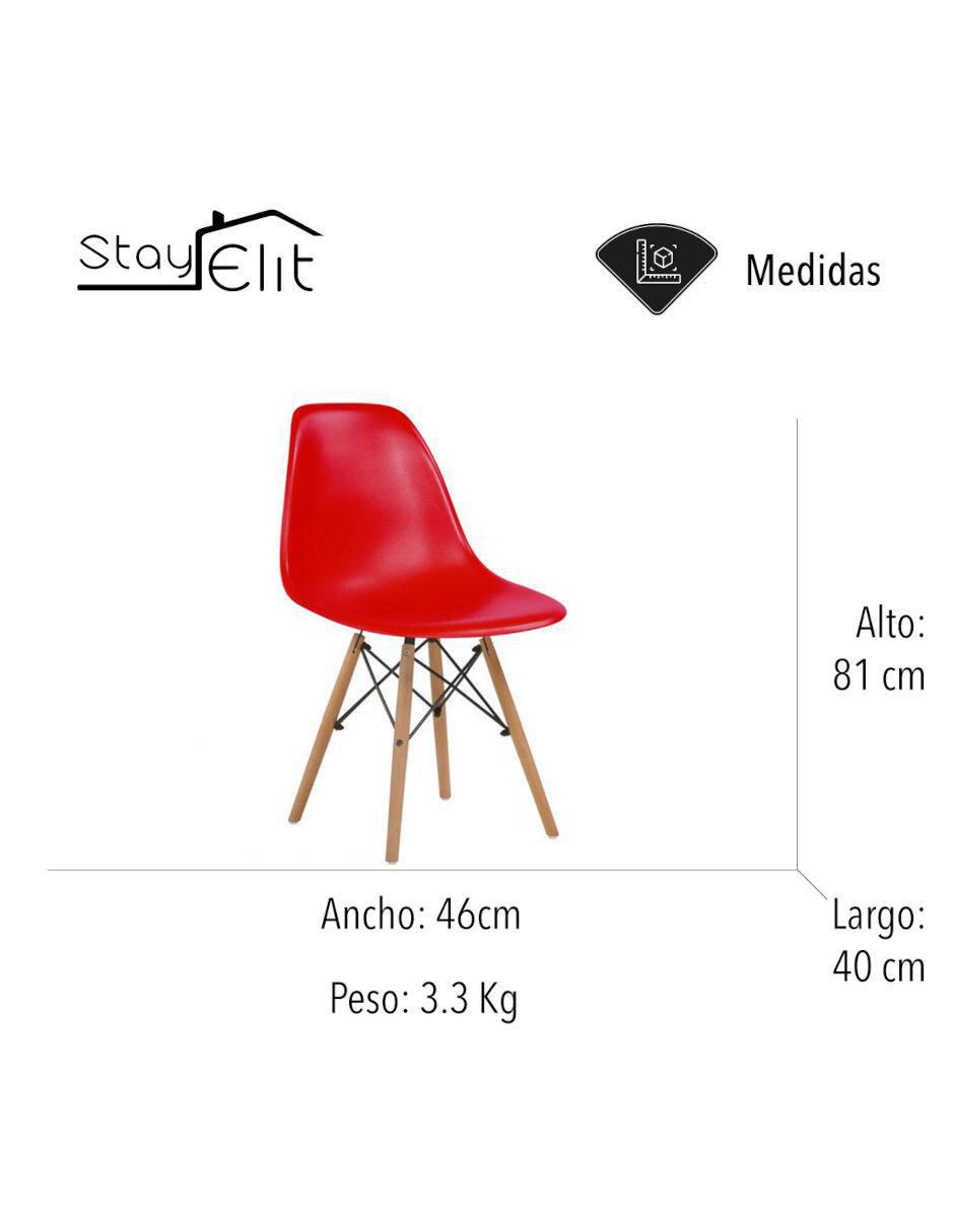 Juego de sillas 4 "piezas" eame stay elit "de" plástico adulto