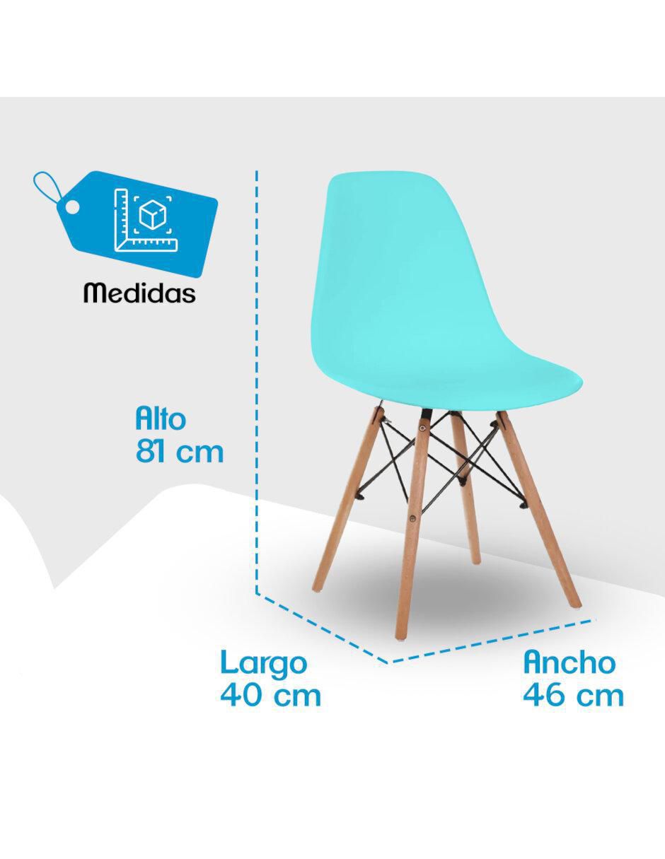 Juego de sillas 4 piezas Eame de plástico 6