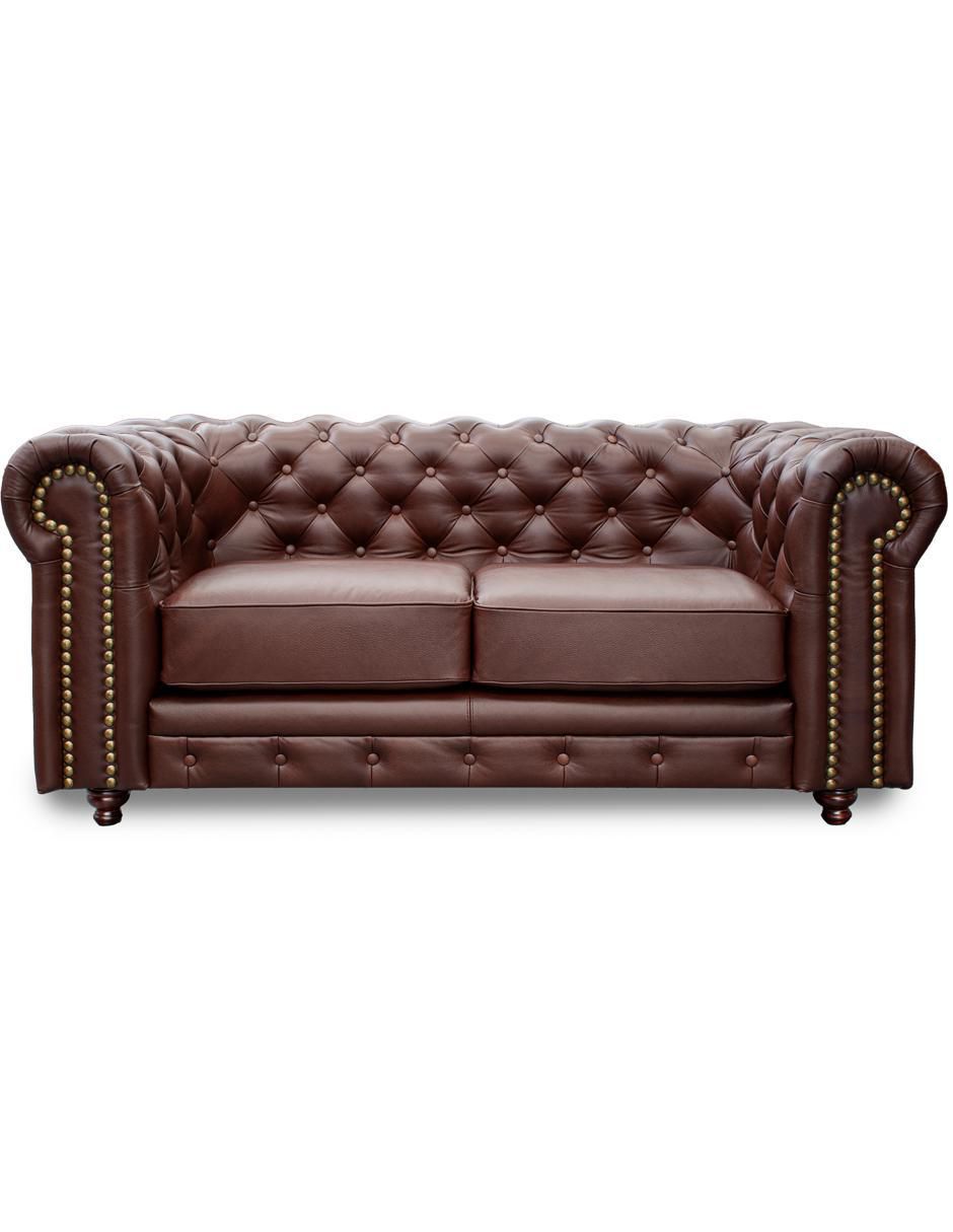 Love seat Chesterfield de piel