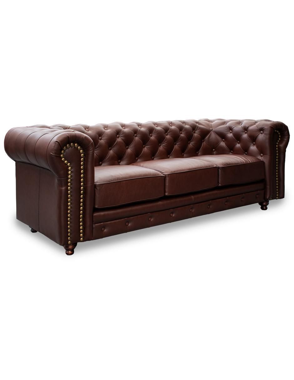 Sofá Chesterfield de piel y vinil 2