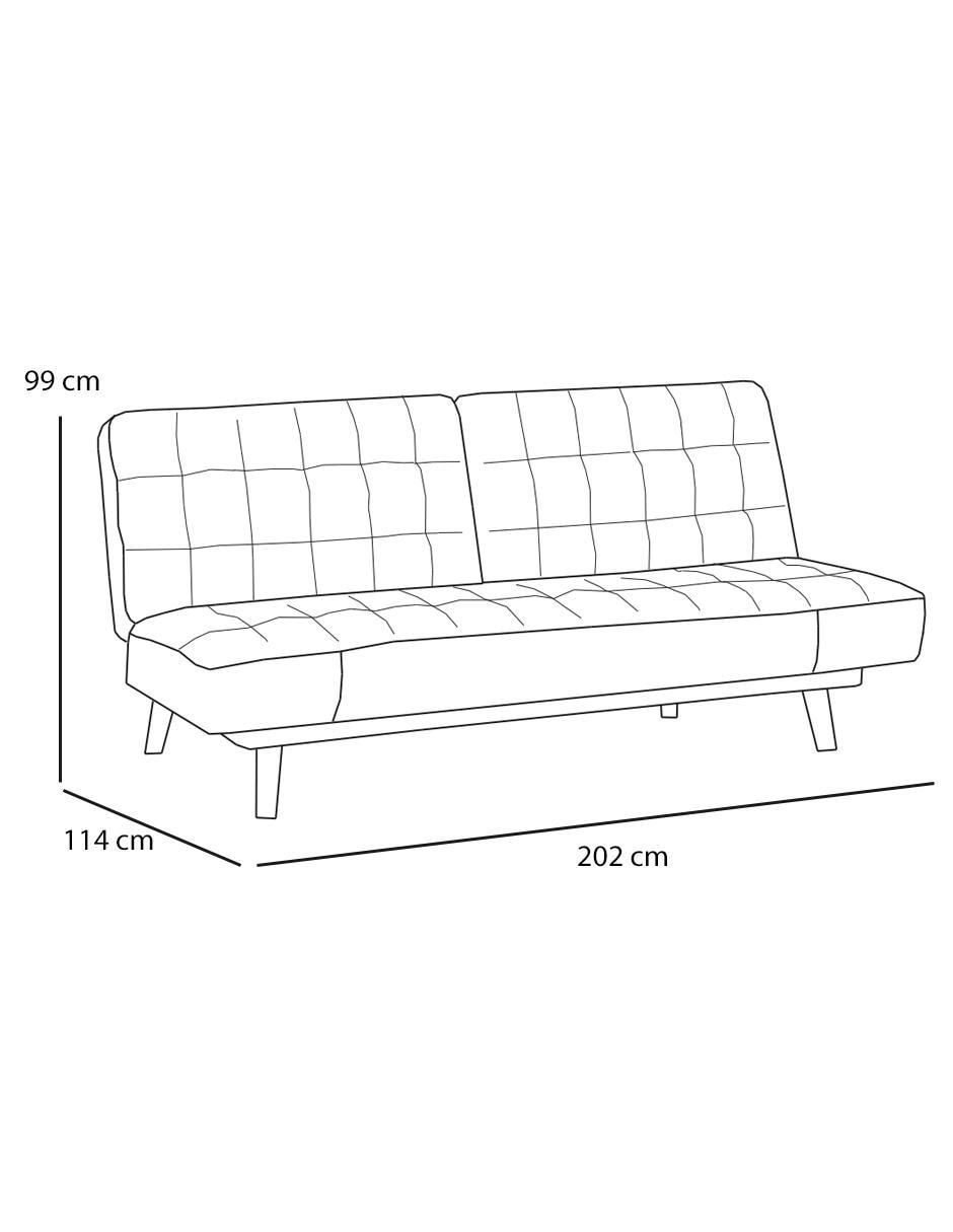 Sofá cama de chenille 3