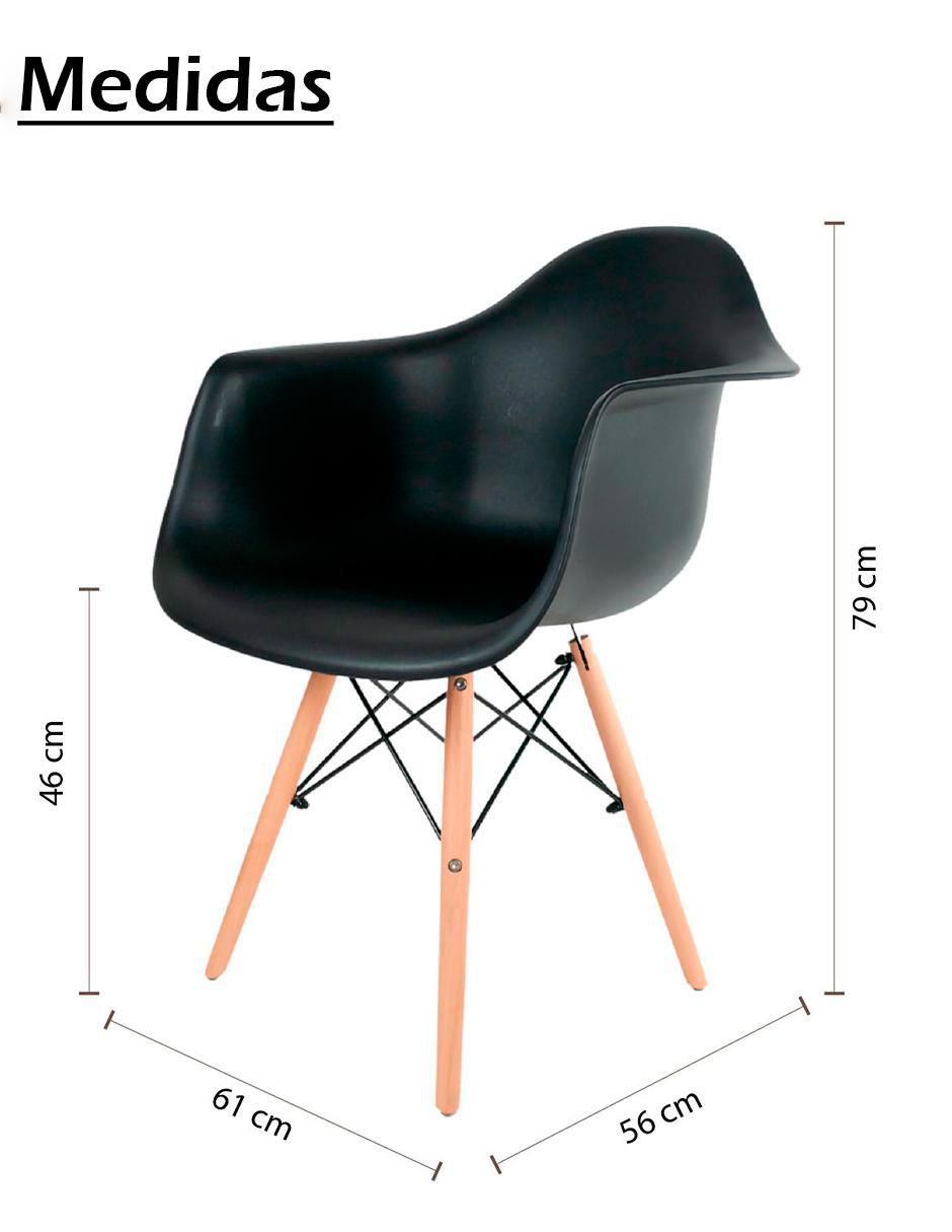 Set de 4 sillas Eames de plástico 7