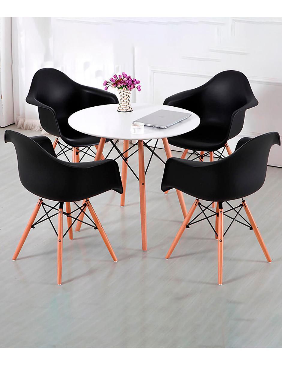 Set de 4 sillas Eames de plástico 3